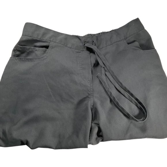 Ladies Small - Dark Grey Cargo Scrub Pant w/ Waist Tie - Picture 2 of 3